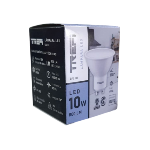 LAMPARA DICROICA 10W LUZ FRIA - TREFI