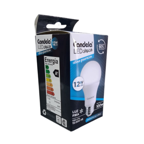 LAMPARA LED 12W - LUZ FRIA LUXOM / CANDELA