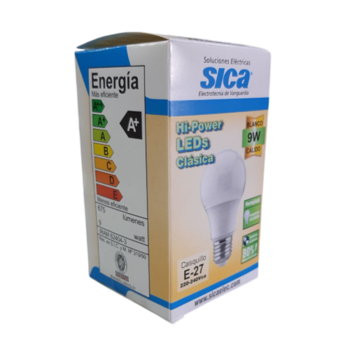 LAMPARA LED LUZ CALIDA 9W - SICA