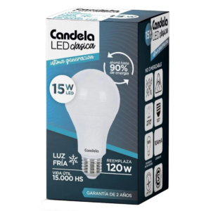 LAMPARA LED 15W - LUZ FRIA LUXOM / CANDELA