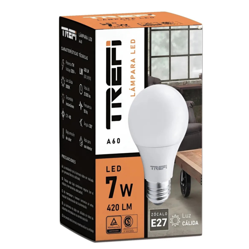 LAMPARA LED 7W CALIDA - TREFI