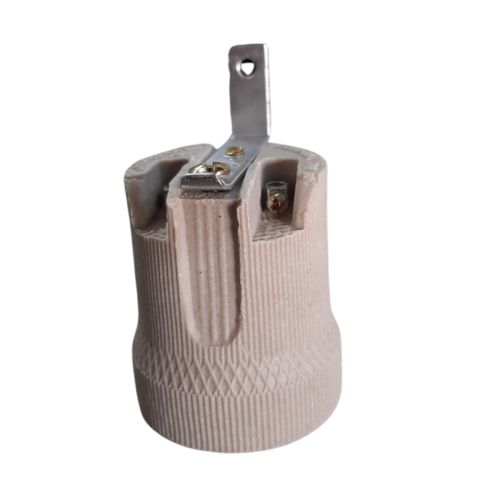 PORTALAMPARA E27 CERAMICO C/ ESCUADRA