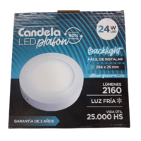 PLAFON BACKLIGHT REDONDO LUZ FRIA - CANDELA