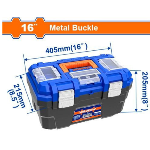 CAJA P/ HERRAMIENTAS 16" BROCHE METAL C/ BANDEJA - WADFOW