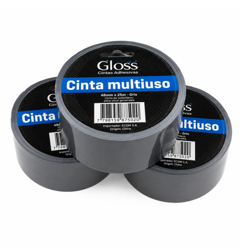 CINTA MULTIUSO NEGRO 48MM X 9MTS - GLOSS