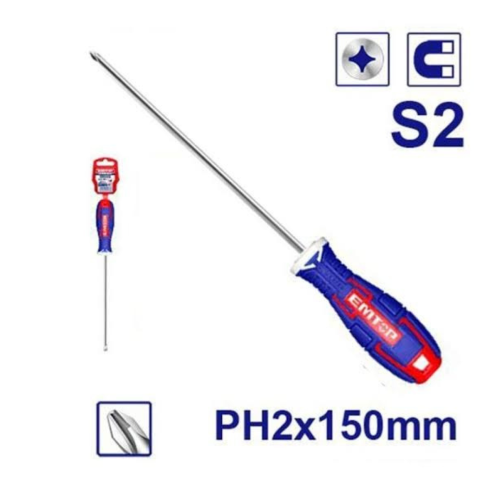 DESTORNILLADOR PHILLIPS PH2X150MM - EMTOP