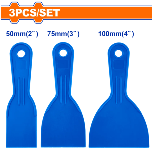 315 JUEGO ESPATULAS DE PLASTICO X 3 UNIDADES (2’’ - 3’’ - 4’’) - WADFOW